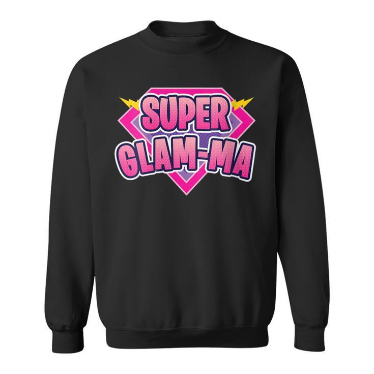 Super Glam-Ma Superhero Grandmother Comic Book Sweatshirt