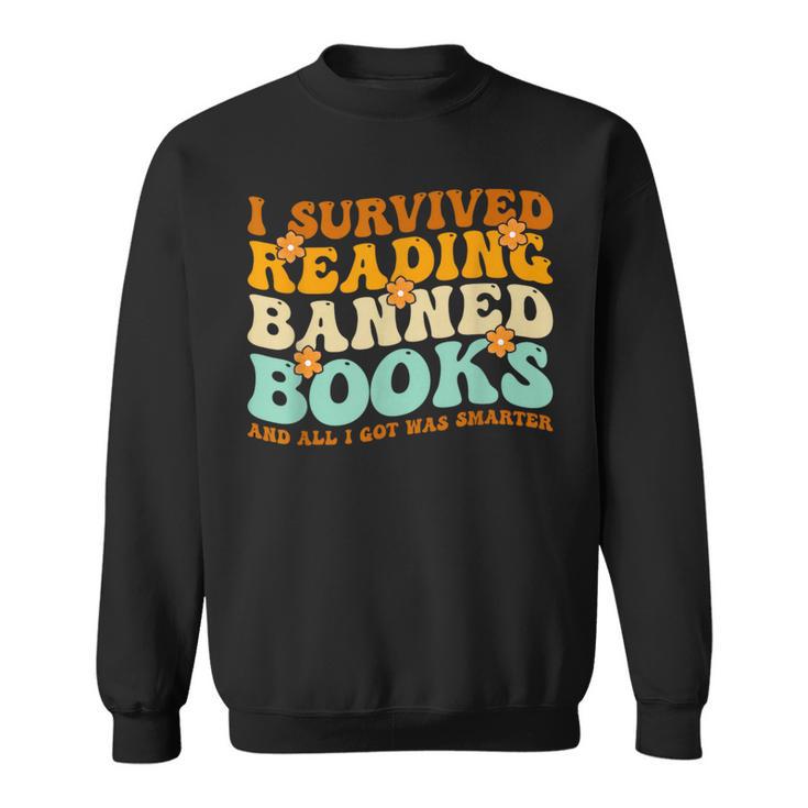 I Survived Reading Banned Books Book Lover Bookaholic Sweatshirt