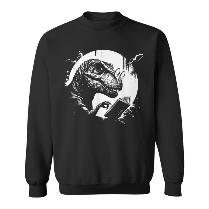 T-Rex Bookworm Book Reading Dinosaur Lover Sweatshirt