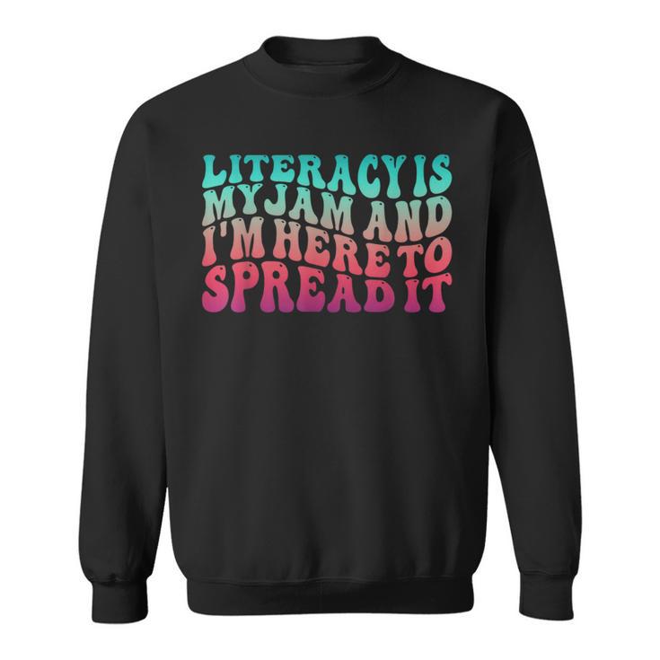 Teaching Pun Literacy Is My Jam Librarian Book Lover Teacher Sweatshirt