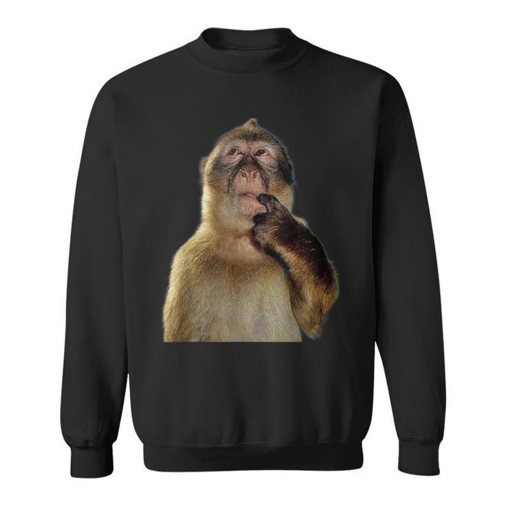 Thinking Monkey Meme スウェットシャツ