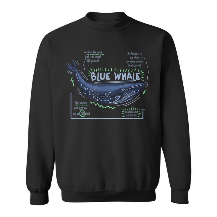 Trendy Blue Whale Facts スウェットシャツ