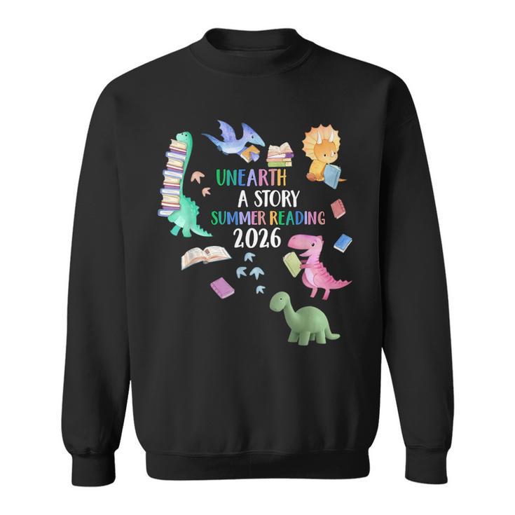 Unearth a Story Dinosaur Book 2026 Summer Reading Program Sweatshirt