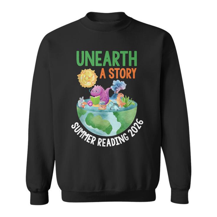 Unearth A Story Summer Reading Program 2026 Animals Book Sweatshirt
