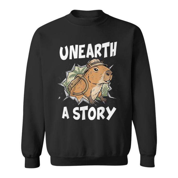 Unearth A Story Summer Reading Program 2026 Capybara Book Sweatshirt