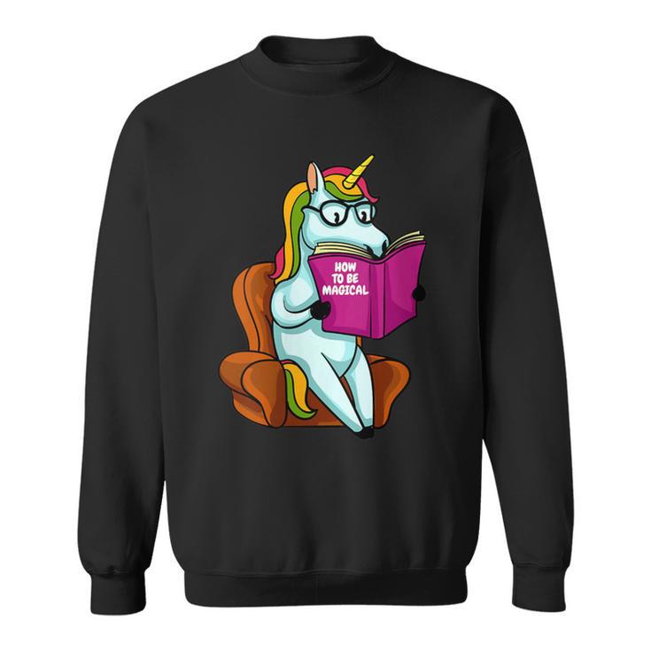 Unicorn Librarian For A Teacher Reading Book In School Sweatshirt