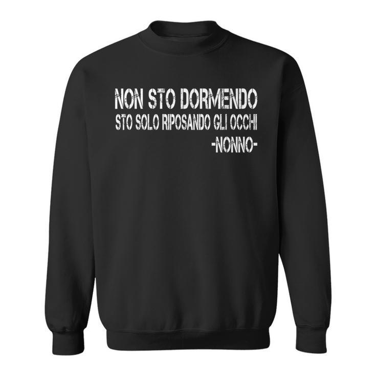 Uomo Nonto Dormendotoolo Riposando Gli Occhi Papà E Nonno Felpa