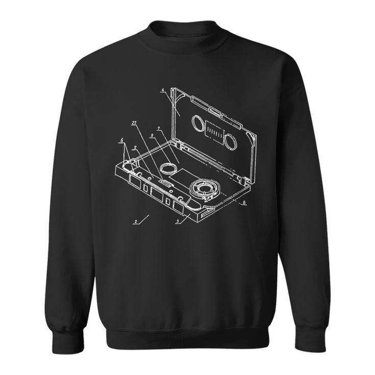 Vintage Blueprint Cinta De Audio Para Casete Retro Camisa de entrenamiento