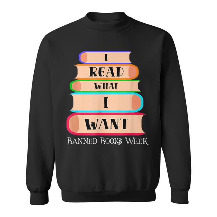 Vintage I Read What I Want Book Lovers Sweatshirt