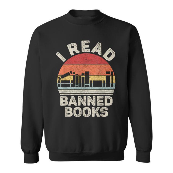 Vintage Retro I Read Banned Books Sweatshirt