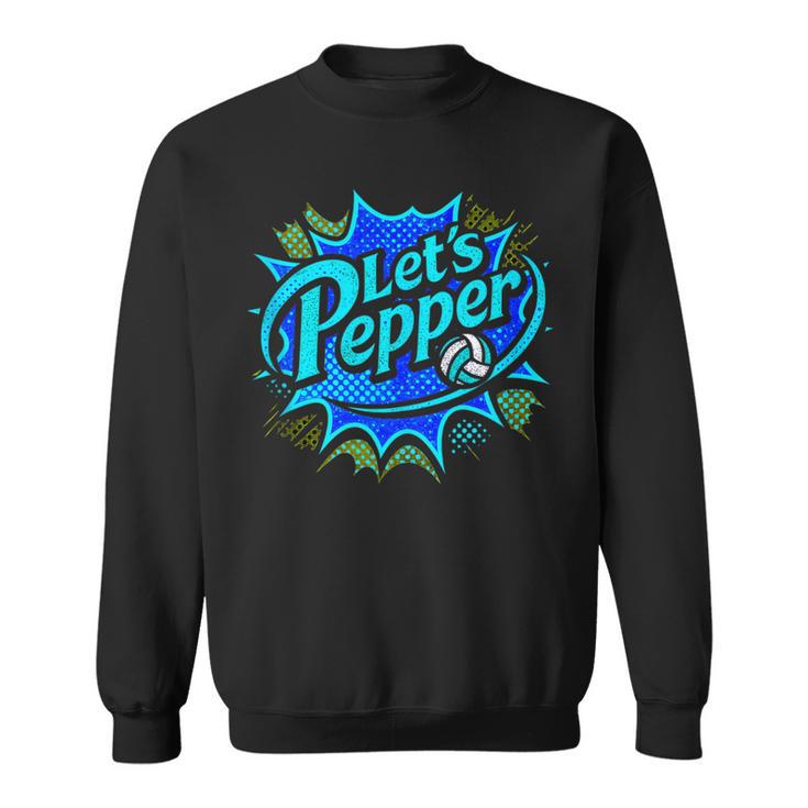 Volleyball Lets Pepper Comic Book Pop Art Teen Girls Cute Sweatshirt