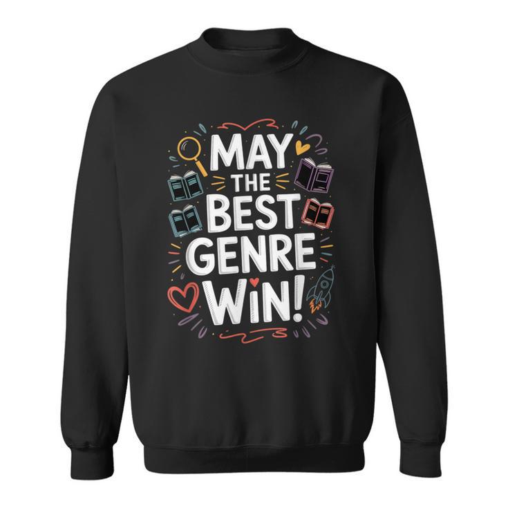 Whimsical Book Genre Battle Sweatshirt