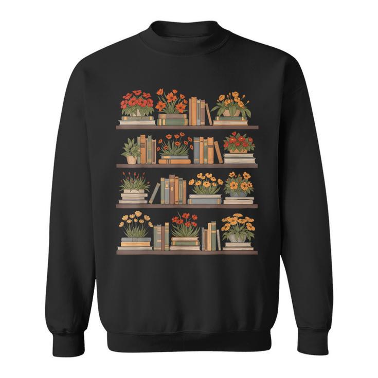 Whimsical Books And Blooms Sweatshirt