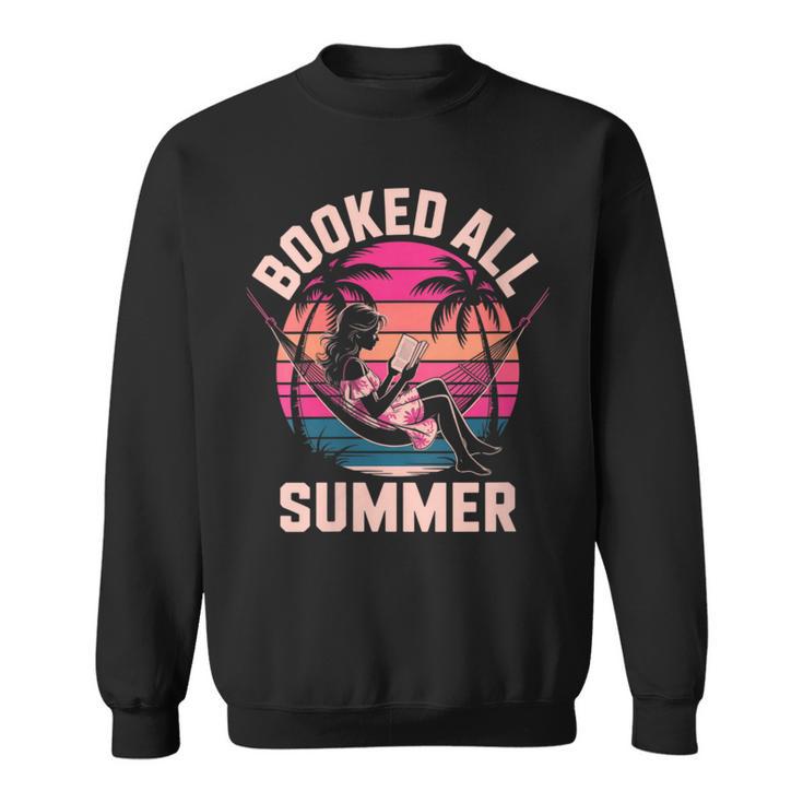 Womens Book Girl Summer Beach Vacation Book Lover Sweatshirt