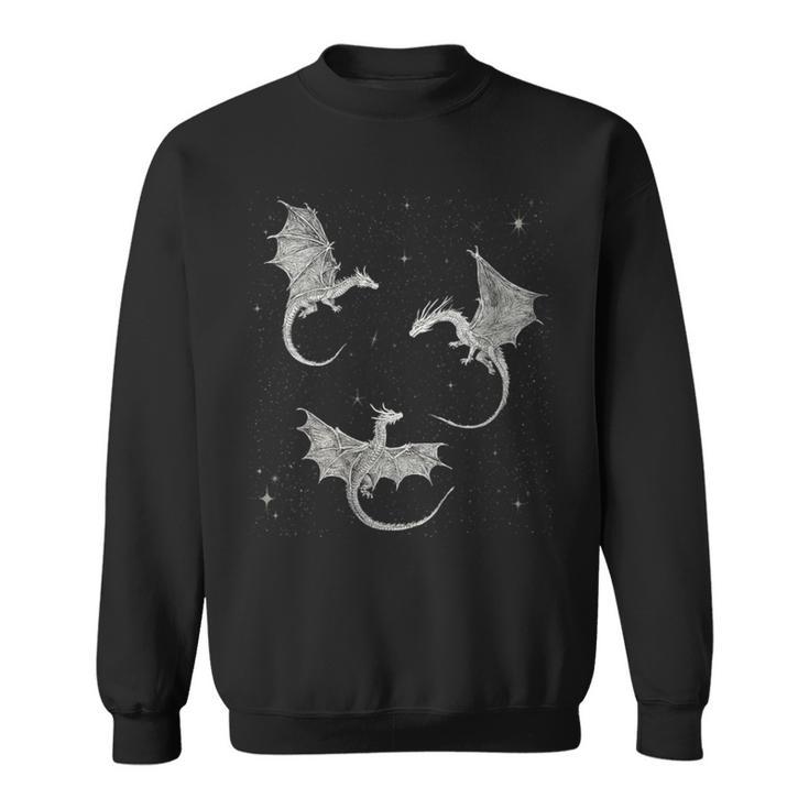 Women's Flying Dragon Fantasy Reader For Bookworm Book Lovers Sweatshirt