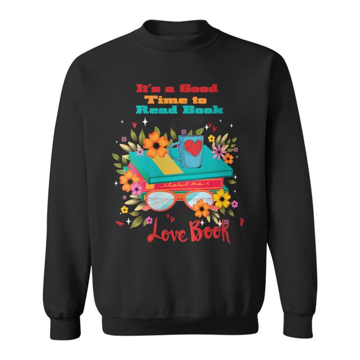 Women's Good Days Read Book Coffee Floral Reader Love Book Sweatshirt