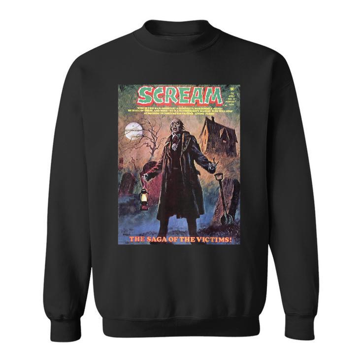 Zombie Halloween Horror Vintage Comic Book Retro Scary Sweatshirt