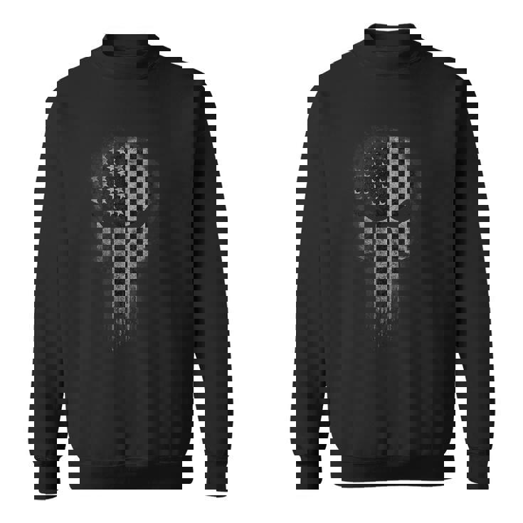 アメリカ国旗 ミリタリー スカル 愛国心 Usa スウェットシャツ