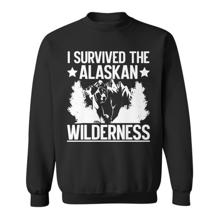 アラスカの荒野を生き延びたアラスカ 長袖tシャツ スウェットシャツ