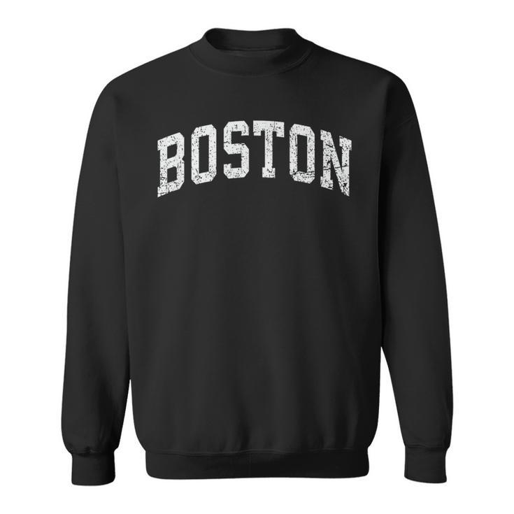 アンティーク調ボストンtシャツ、ベーシックヴィンテージカレッジスタイルtシャツ スウェットシャツ