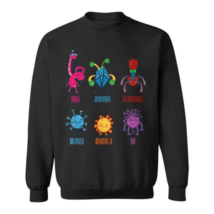 ウイルス学者のためのかわいいウイルスtシャツ スウェットシャツ