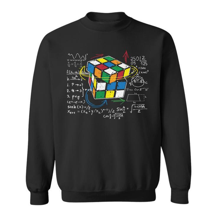 キューブマジック 数学方程式 レトロ オタクルービック 長袖tシャツ スウェットシャツ