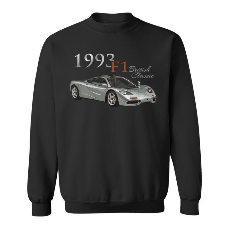 クラシックカー、1993 F1、ブリティッシュ、クラシックラグジュアリースポーツカー。 スウェットシャツ