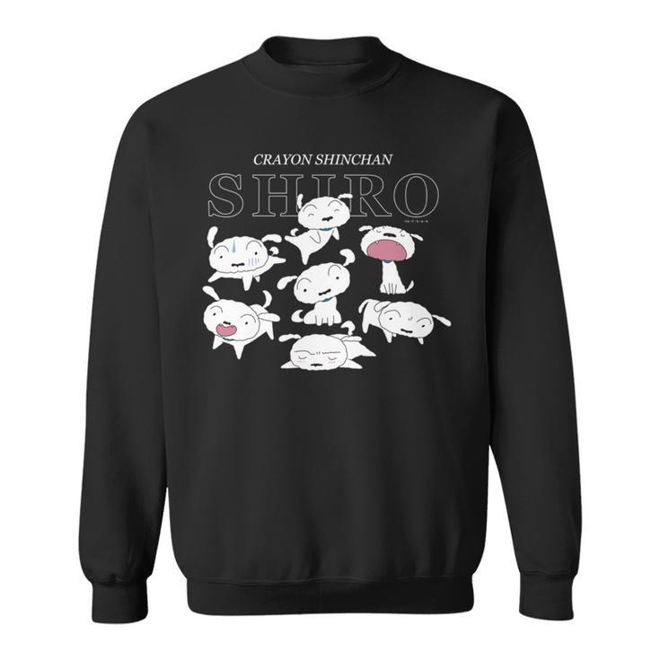 クレヨンしんちゃん いろいろシロ 長袖tシャツ スウェットシャツ