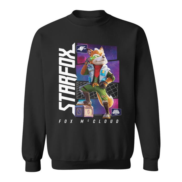 ザ・スーパーマリオギャラクシー・ムービー Fox Mccloud Hero Pose 長袖tシャツ スウェットシャツ