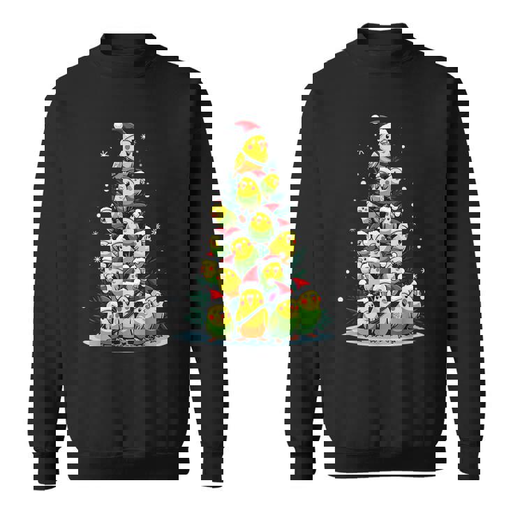 セキセイインコのクリスマス ツリー 面白いセキセイインコ ホリデー セキセイインコ スウェットシャツ