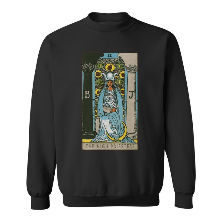 タロットカード The High Priestess ビンテージカード2 長袖tシャツ スウェットシャツ