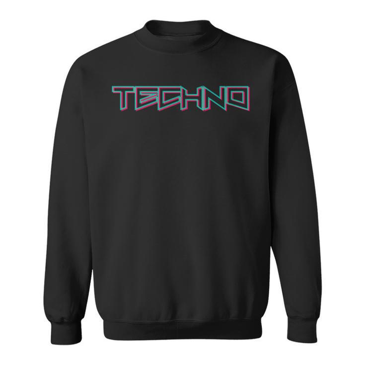 テクノ音楽ミニマリストデザイン Edm Festival Techno Clothing スウェットシャツ
