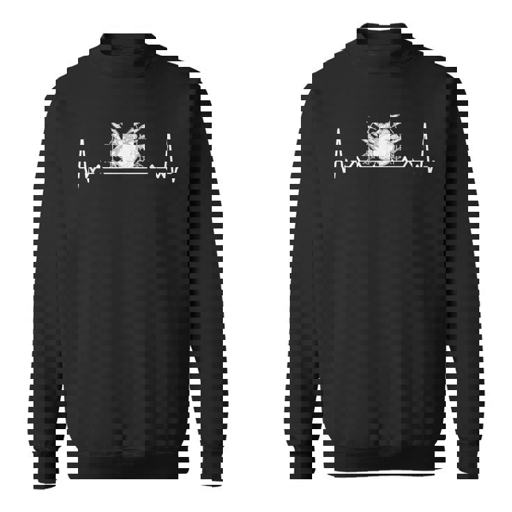 ドラムセット I ドラムセット ドラムスティック ドラムモチーフ スウェットシャツ