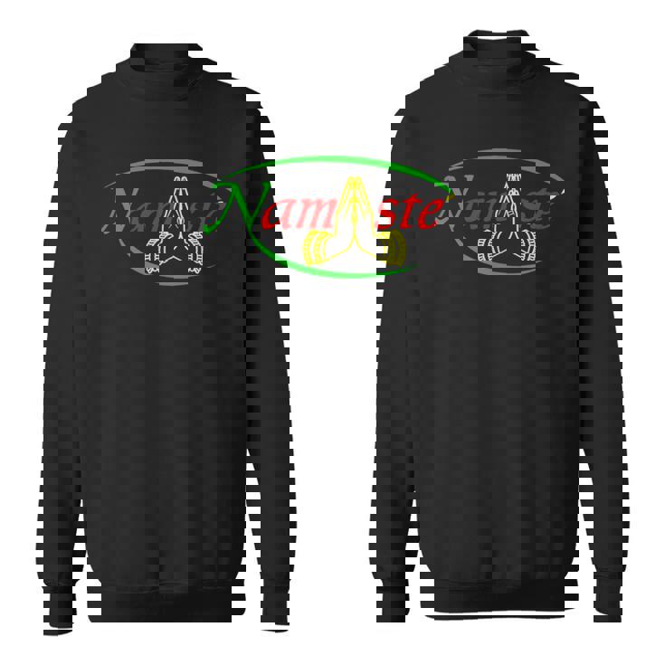 ナマステとラスタカラーヨガ。 スウェットシャツ