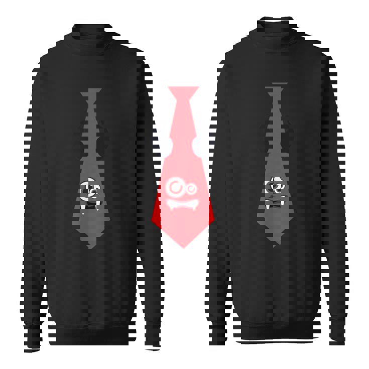 ハロウィン ネクタイ 漫画 モンスター 赤 面白い スウェットシャツ