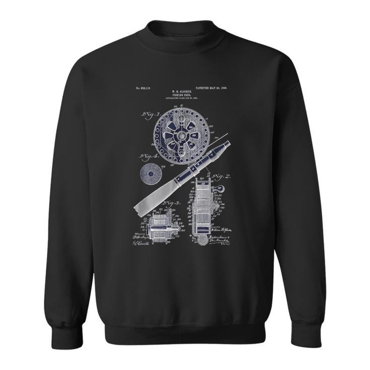 フライフィッシングシャツ ヴィンテージ 特許 描画 父の日 スウェットシャツ