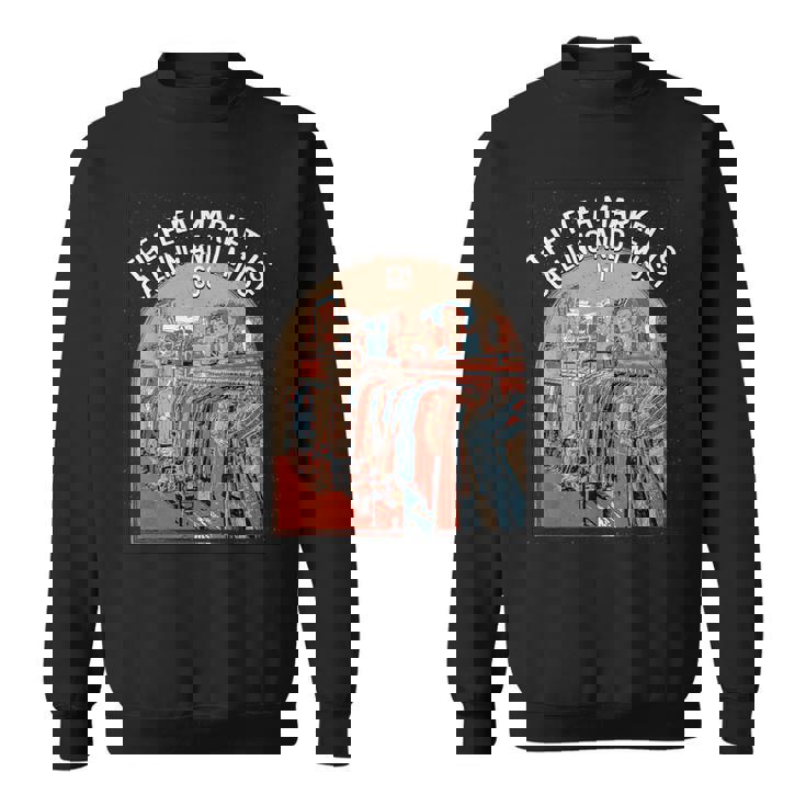 フリーマーケットは古着屋をよこす愛好家を呼んでいます スウェットシャツ