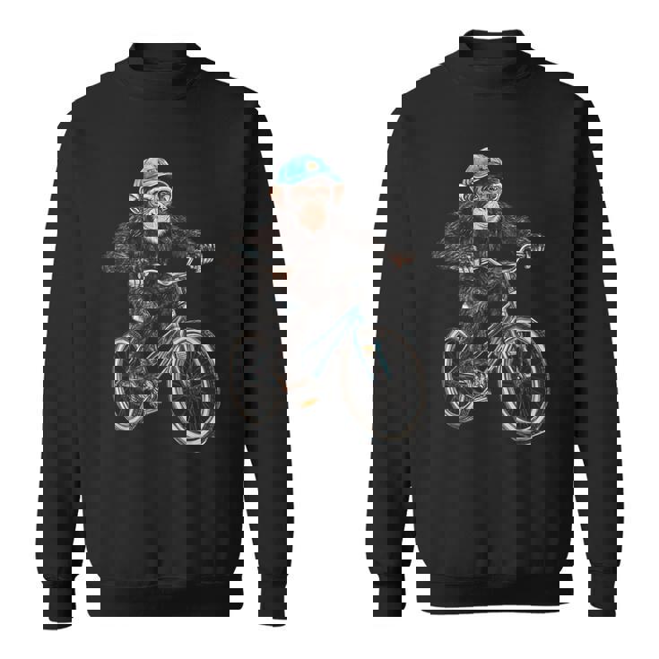 モンキー ライディング バイク ヴィンテージ 自転車 バイカー エイプ チンパンジー スウェットシャツ