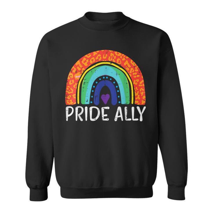 レインボーフラッグ プライド アリー ゲイプライド 月 Lgbtq Ally Lgbt スウェットシャツ