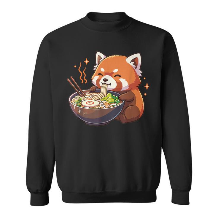レッサーパンダ ラーメン かわいいレッサーパンダ スウェットシャツ