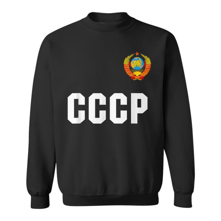 ロシアcccp ソ連ロシアサッカージャージーtシャツ スウェットシャツ