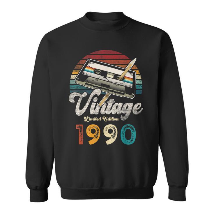 ヴィンテージ1990バースデー36年カセットペンシル スウェットシャツ
