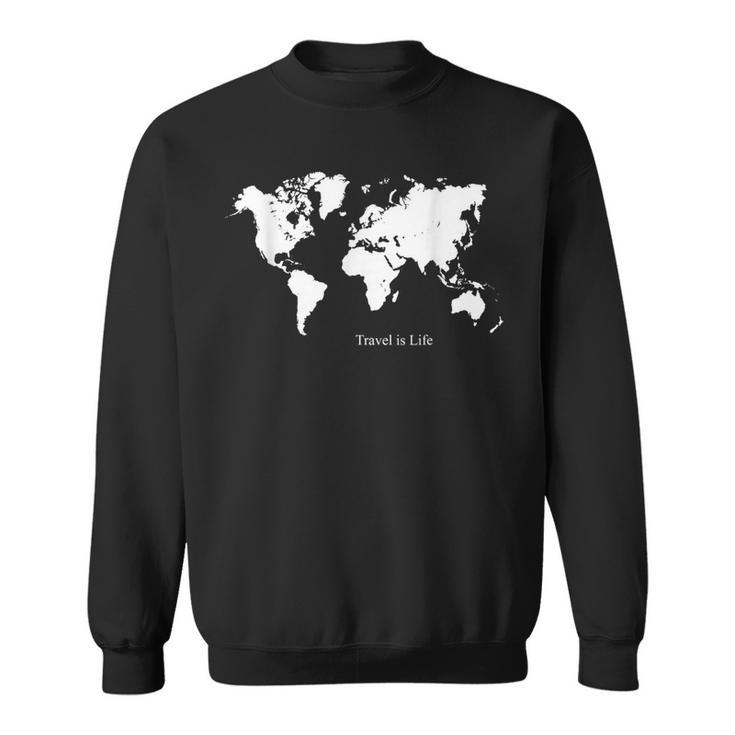 冒険的な探検家 Travel Is Life スウェットシャツ