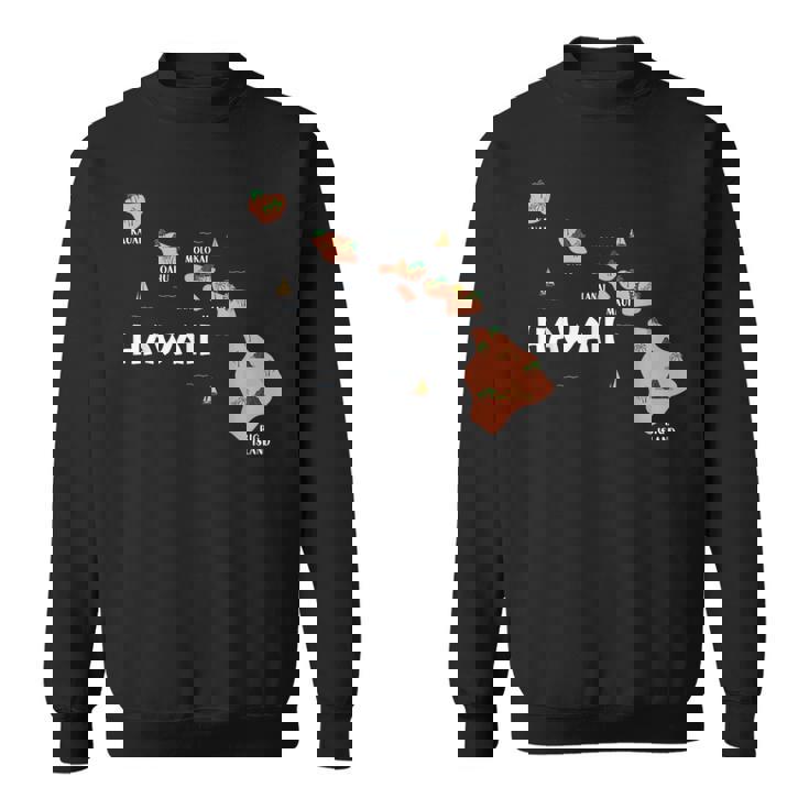 地図 ヴィンテージ お土産 ハワイ諸島 スウェットシャツ