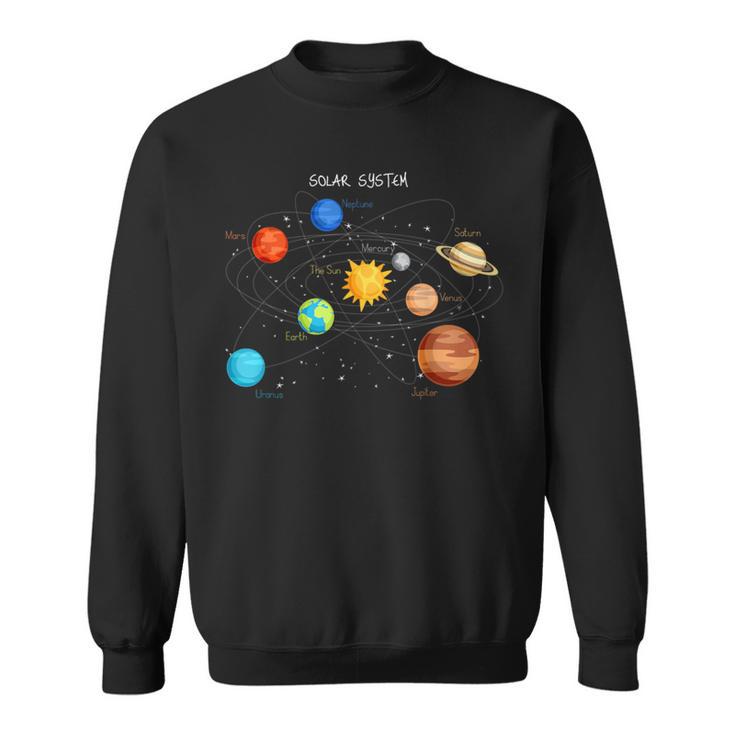 太陽系 太陽と惑星 宇宙 天文学 キッズギフト スウェットシャツ
