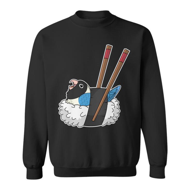 寿司ロール オウム I Kawaii Food I Blue-Masked Lovebird 長袖tシャツ スウェットシャツ
