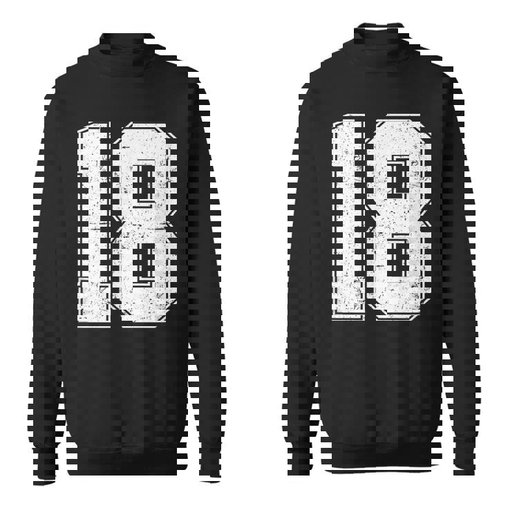 番号18シャツ、番号付き ヴィンテージ 18歳の誕生日 スウェットシャツ