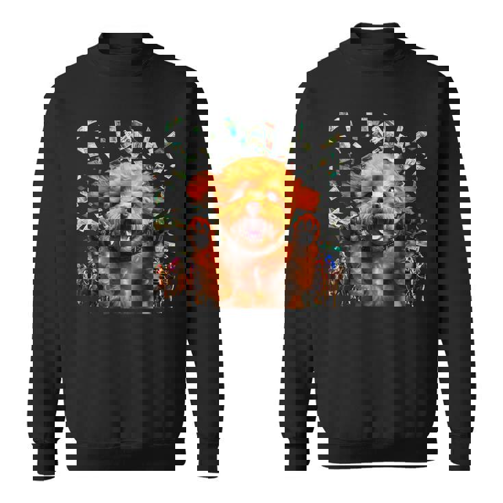 競馬 馬tシャツ 面白いtシャツ トイプードル 馬券 ウマ レース 馬 乗馬 競馬 メンズ おもしろグッズ ネタ 大人 スウェットシャツ