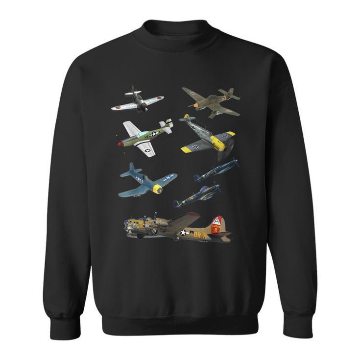 第二次世界大戦 戦闘機 P51 マスタング スピットファイア メッサーシュミット B-17 スウェットシャツ