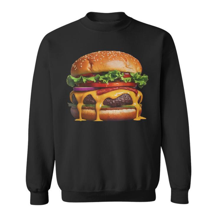 美味しそうなハンバーガー スウェットシャツ